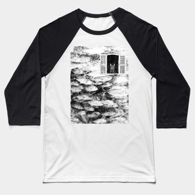 Window Baseball T-Shirt by bulografik